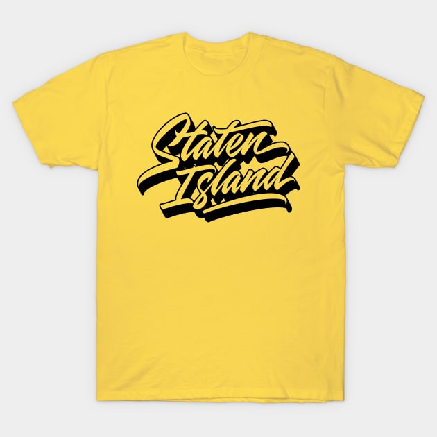 Staten Island custom made calligraphic logo lettering T-Shirt by Already Original